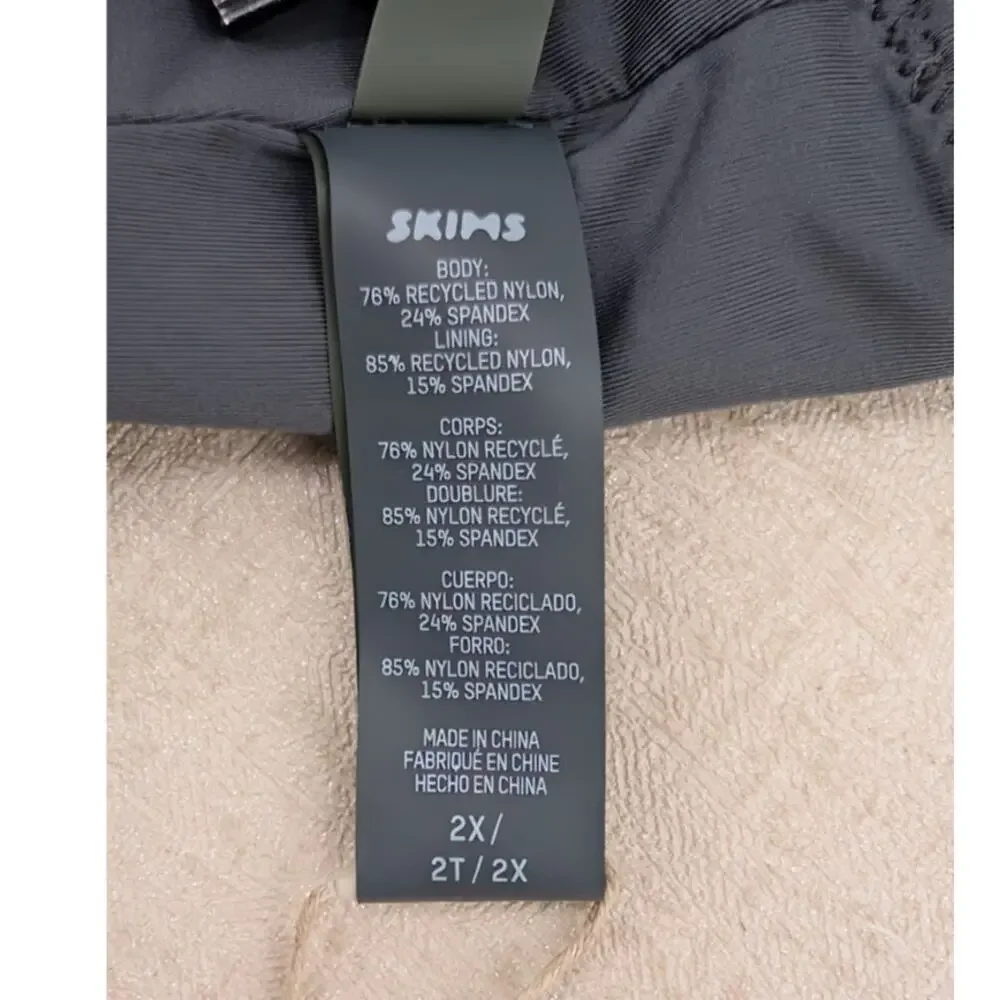 SKIMS Swim Bikini Tank Top 2X Gunmetal Bikini Sporty Beach